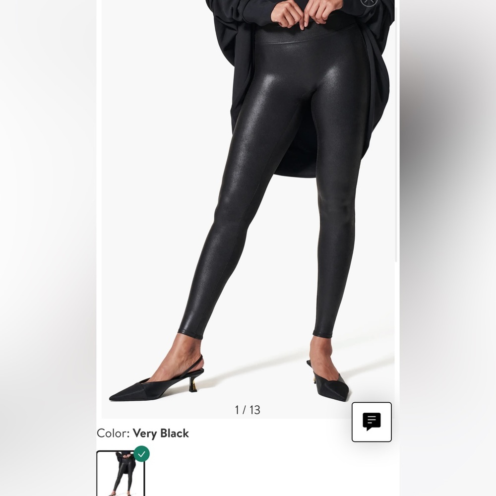 Excellent condition like new Spanx faux leather leggings
